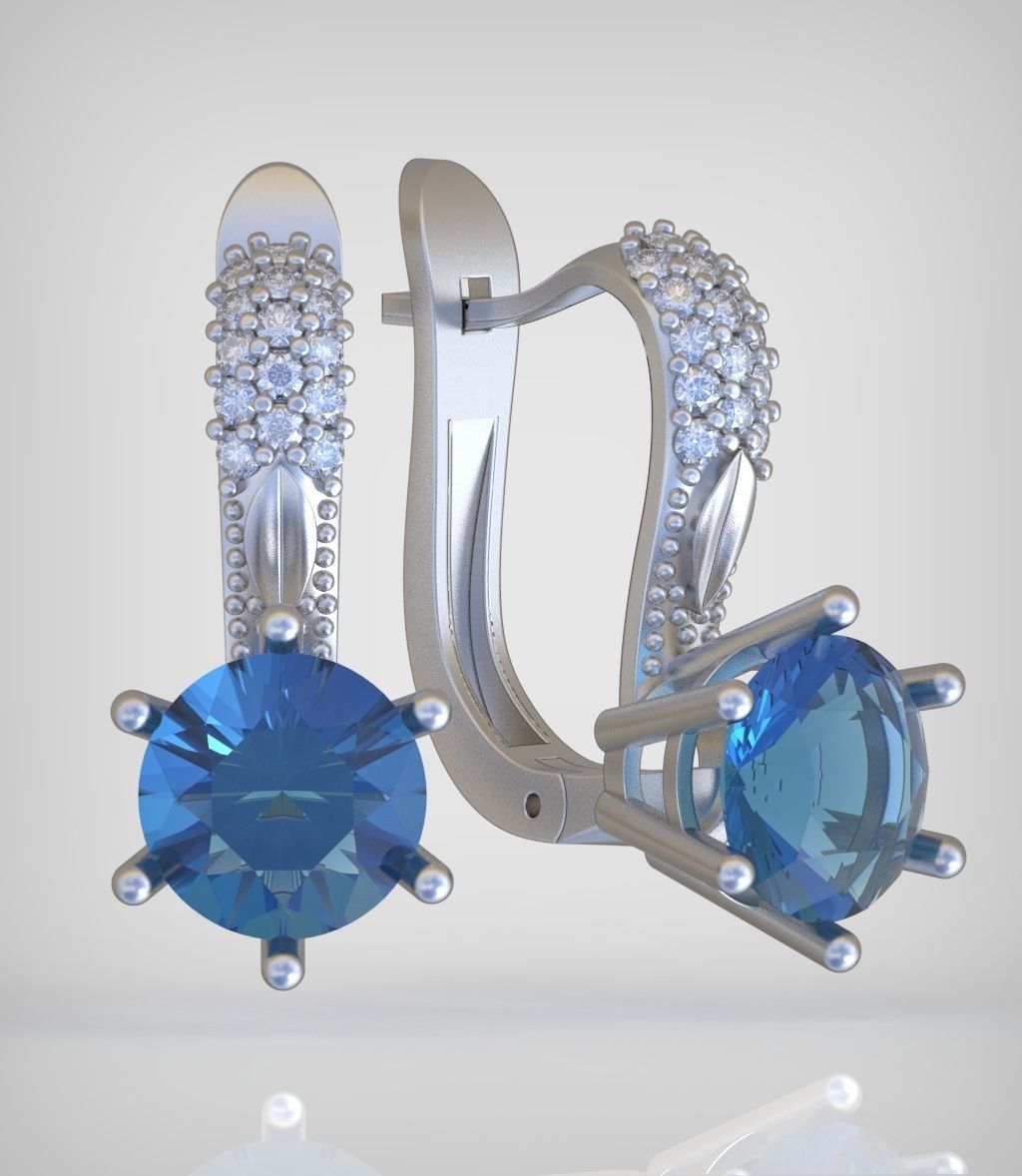 Earring model 0314 3D printable model10 3D print model_5