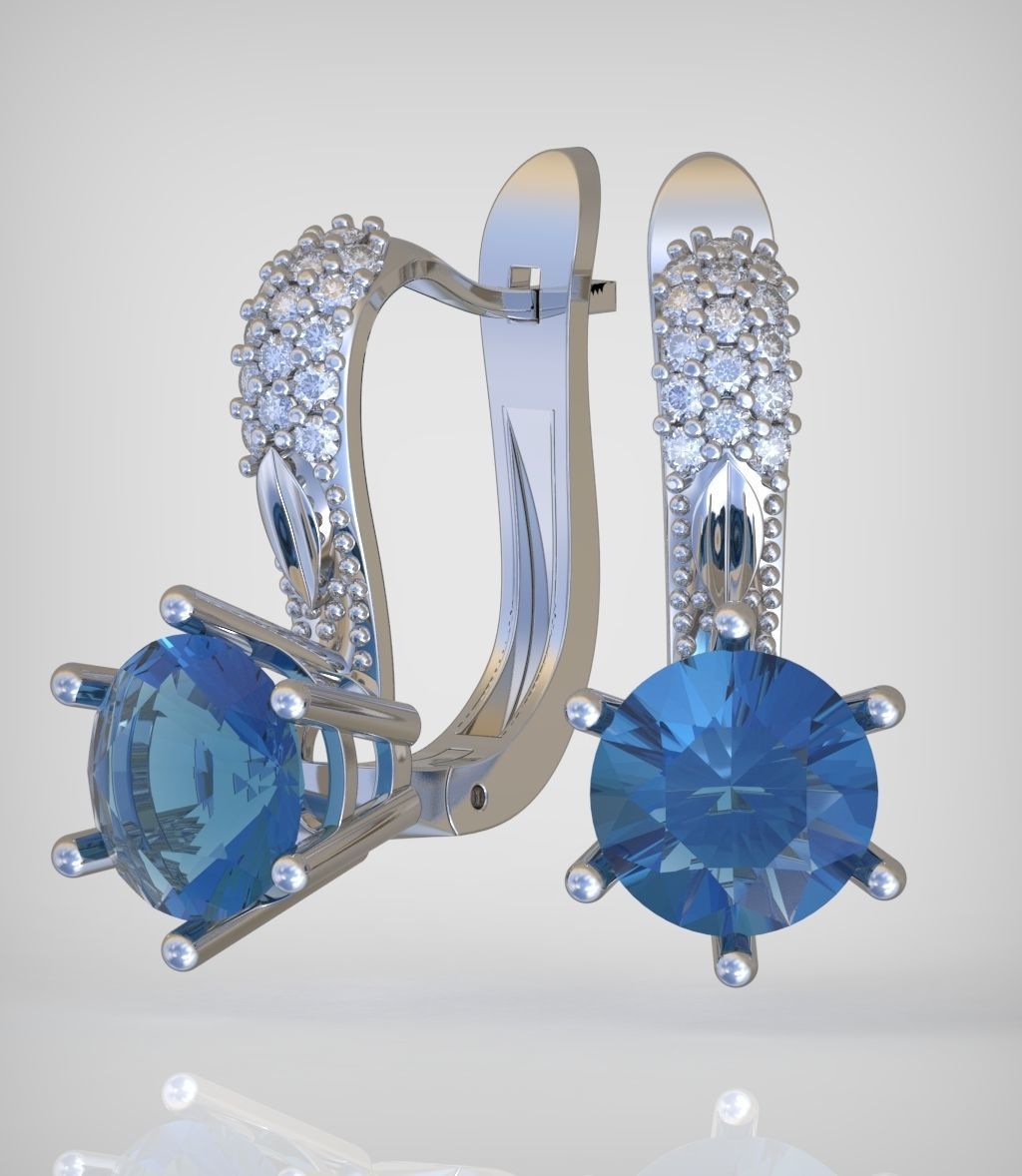 Earring model 0314 3D printable model10 3D print model_3
