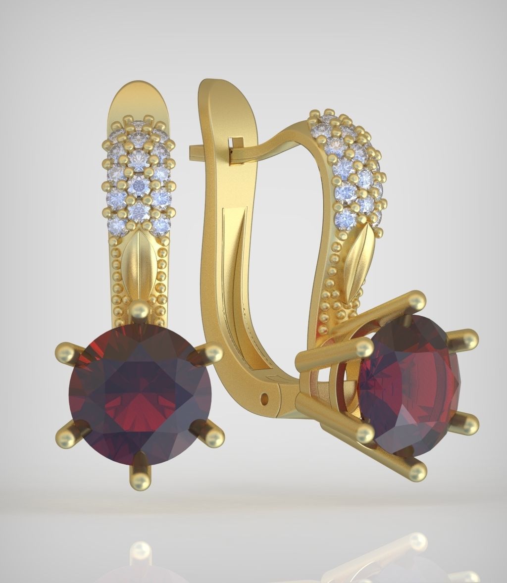 Earring model 0314 3D printable model10 3D print model_4
