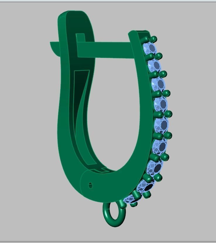 Earring model 0315 3D printable model 3D print model_12