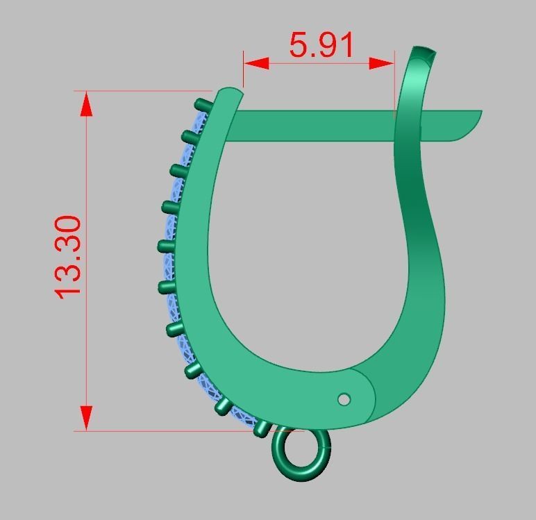 Earring model 0315 3D printable model 3D print model_10