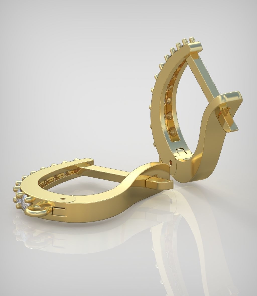 Earring model 0315 3D printable model 3D print model_7