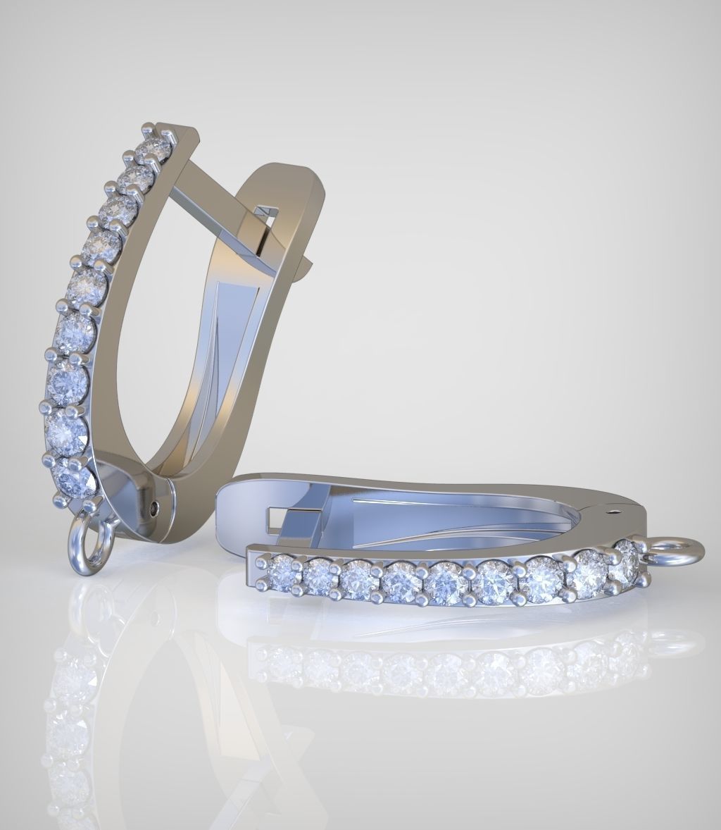 Earring model 0315 3D printable model 3D print model_2