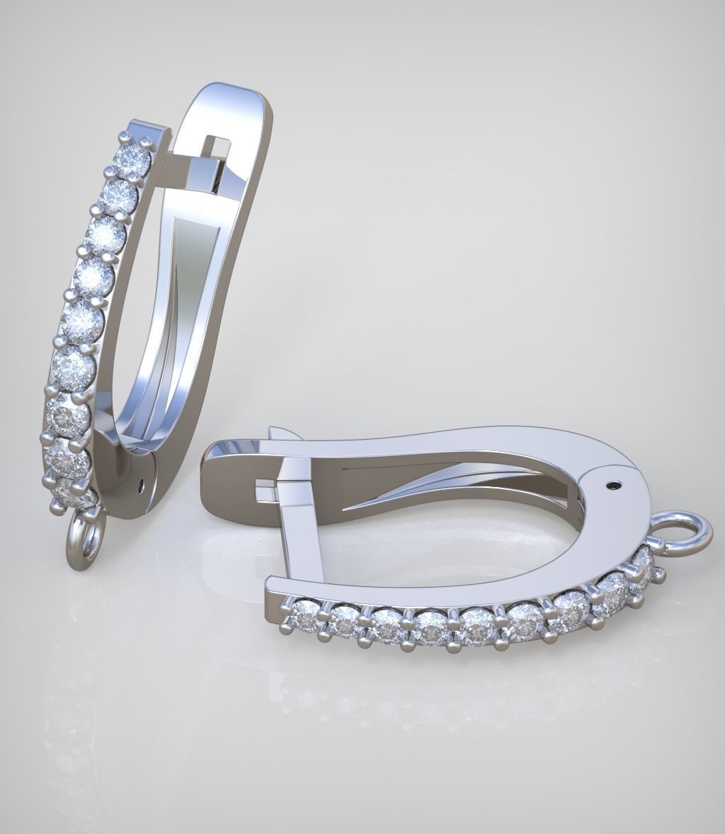 Earring model 0315 3D printable model 3D print model_1