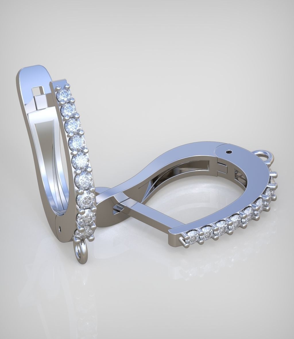 Earring model 0315 3D printable model 3D print model_5