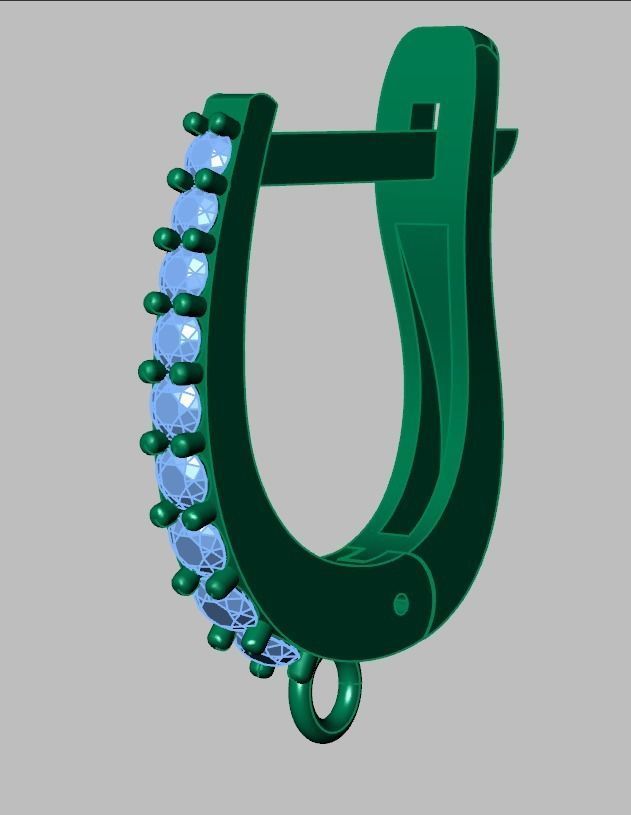 Earring model 0315 3D printable model 3D print model_11