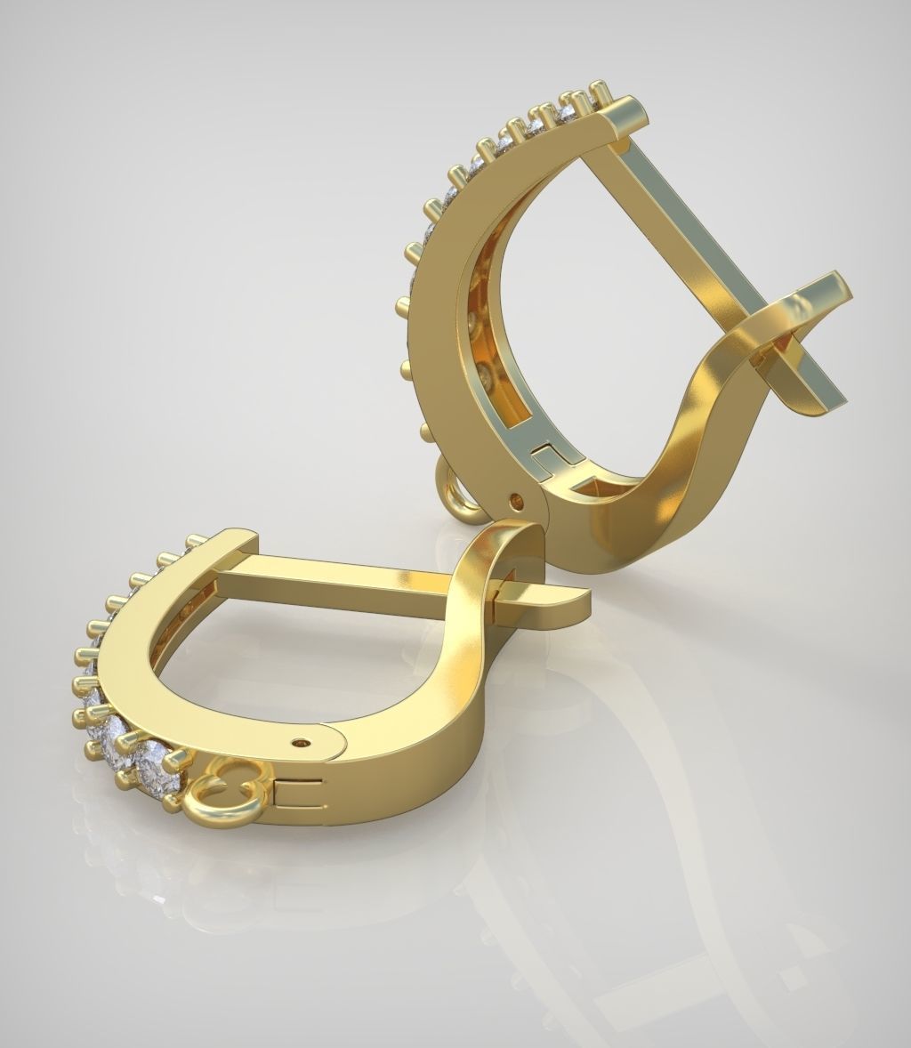 Earring model 0315 3D printable model 3D print model_8