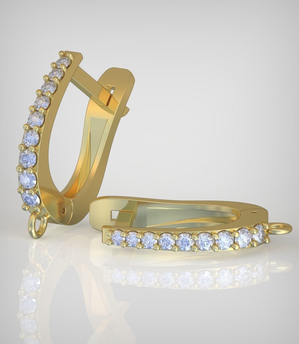 Earring model 0315 3D printable model 3D print model_3