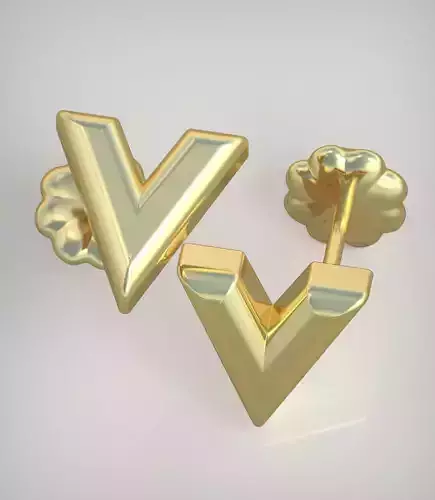 Earring model 0316 3D printable model9