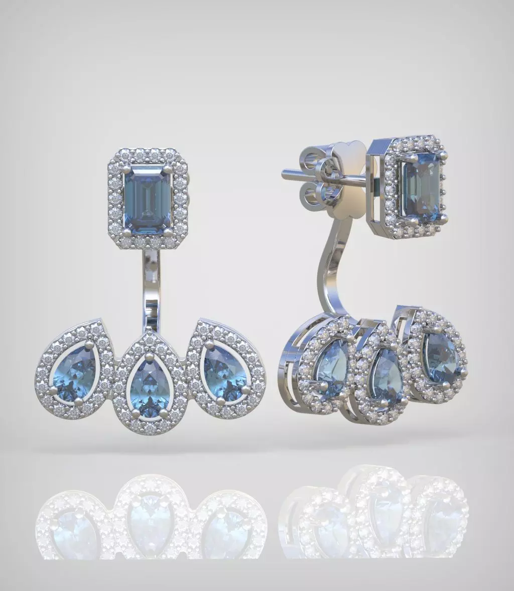 Earring model 0318 3D printable model15 3D print model_0