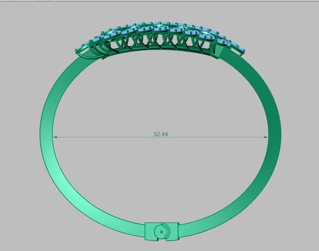 Bracelet model 3D printable model 0042-10 3D print model_9