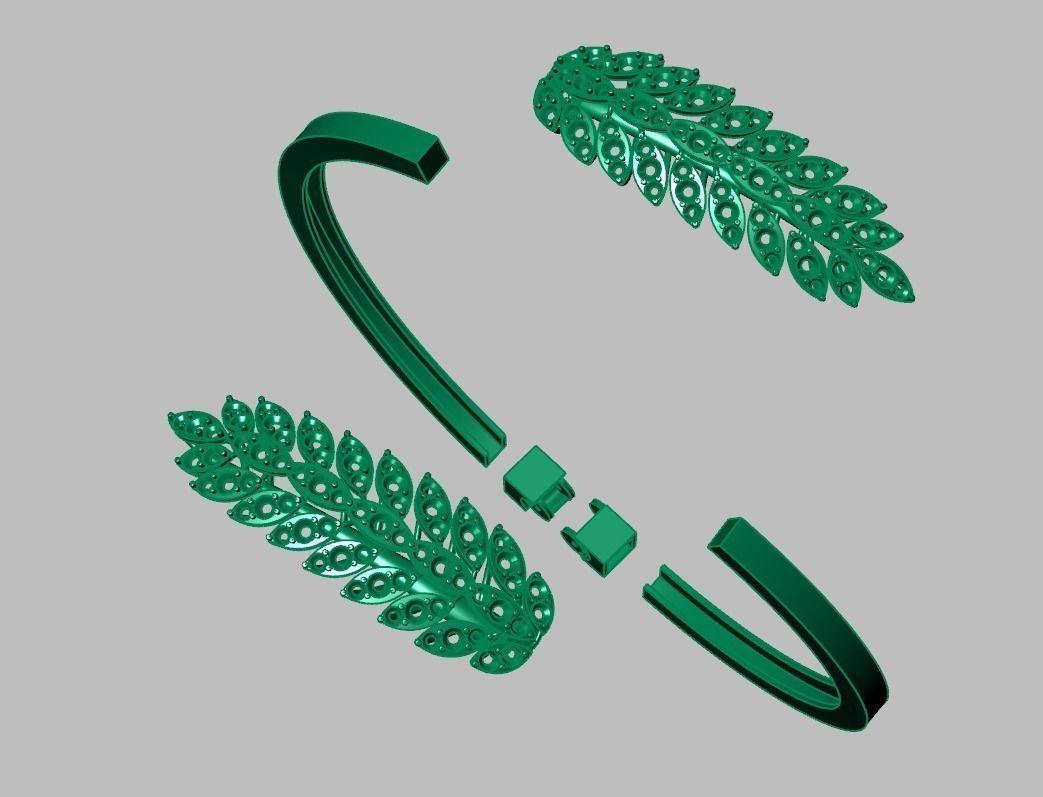 Bracelet model 3D printable model 0042-10 3D print model_12