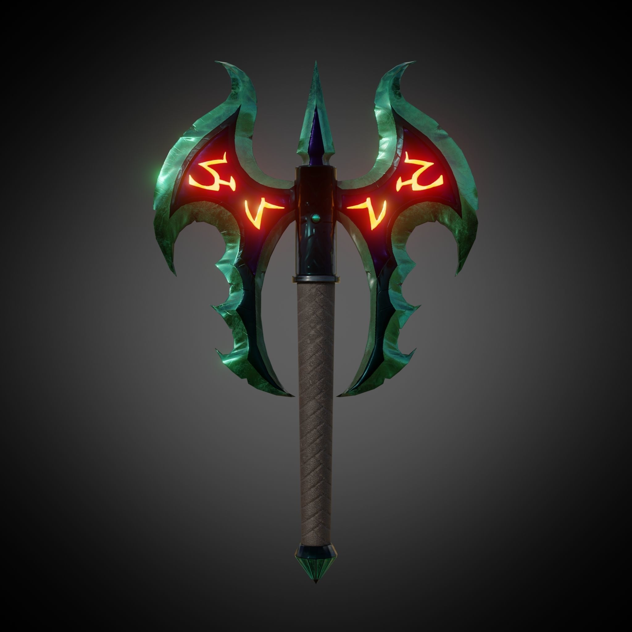 Axe Of Warrior Low-poly 3D model_24