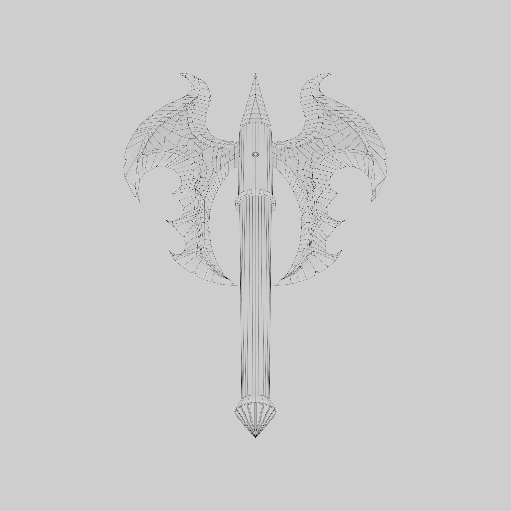 Axe Of Warrior Low-poly 3D model_32