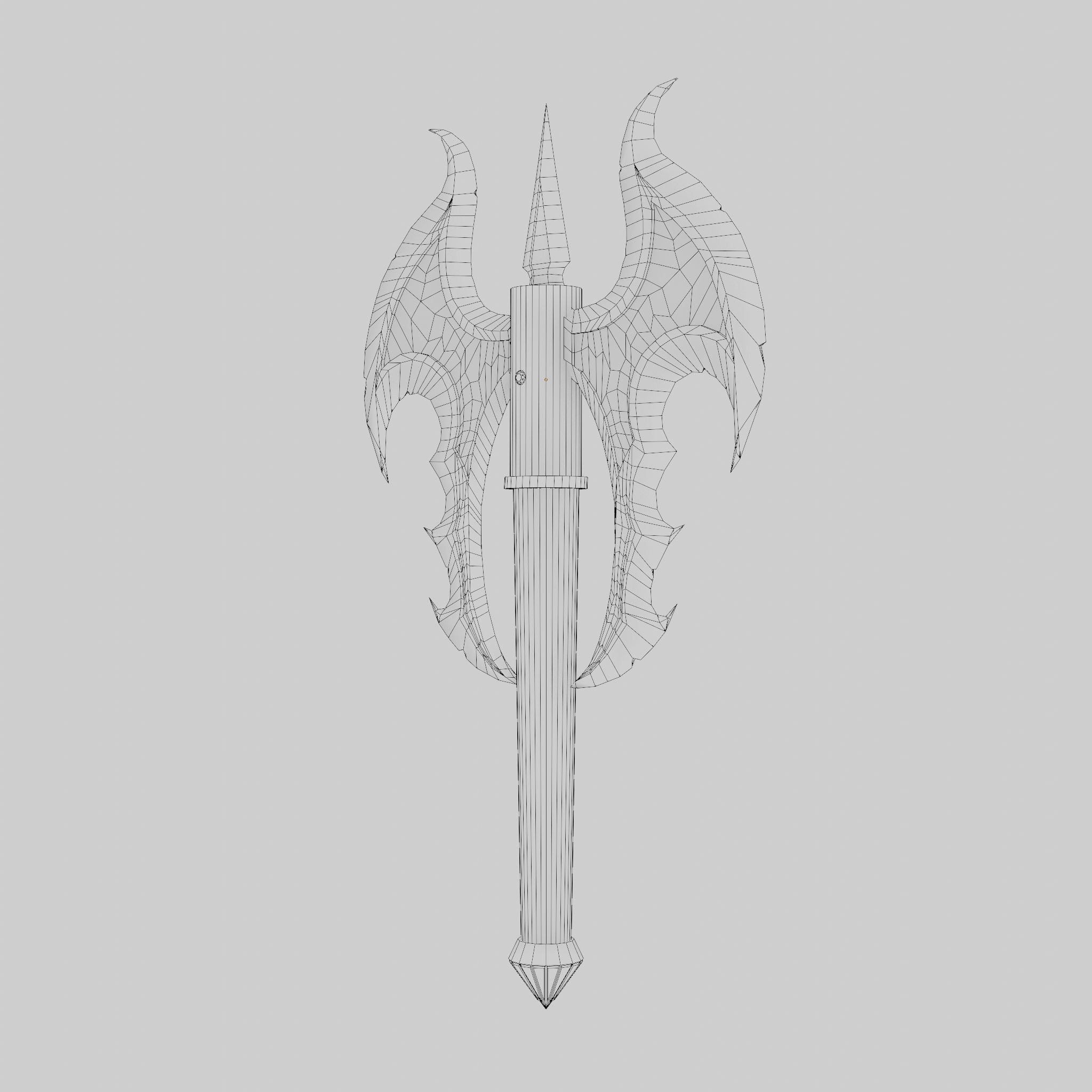 Axe Of Warrior Low-poly 3D model_31