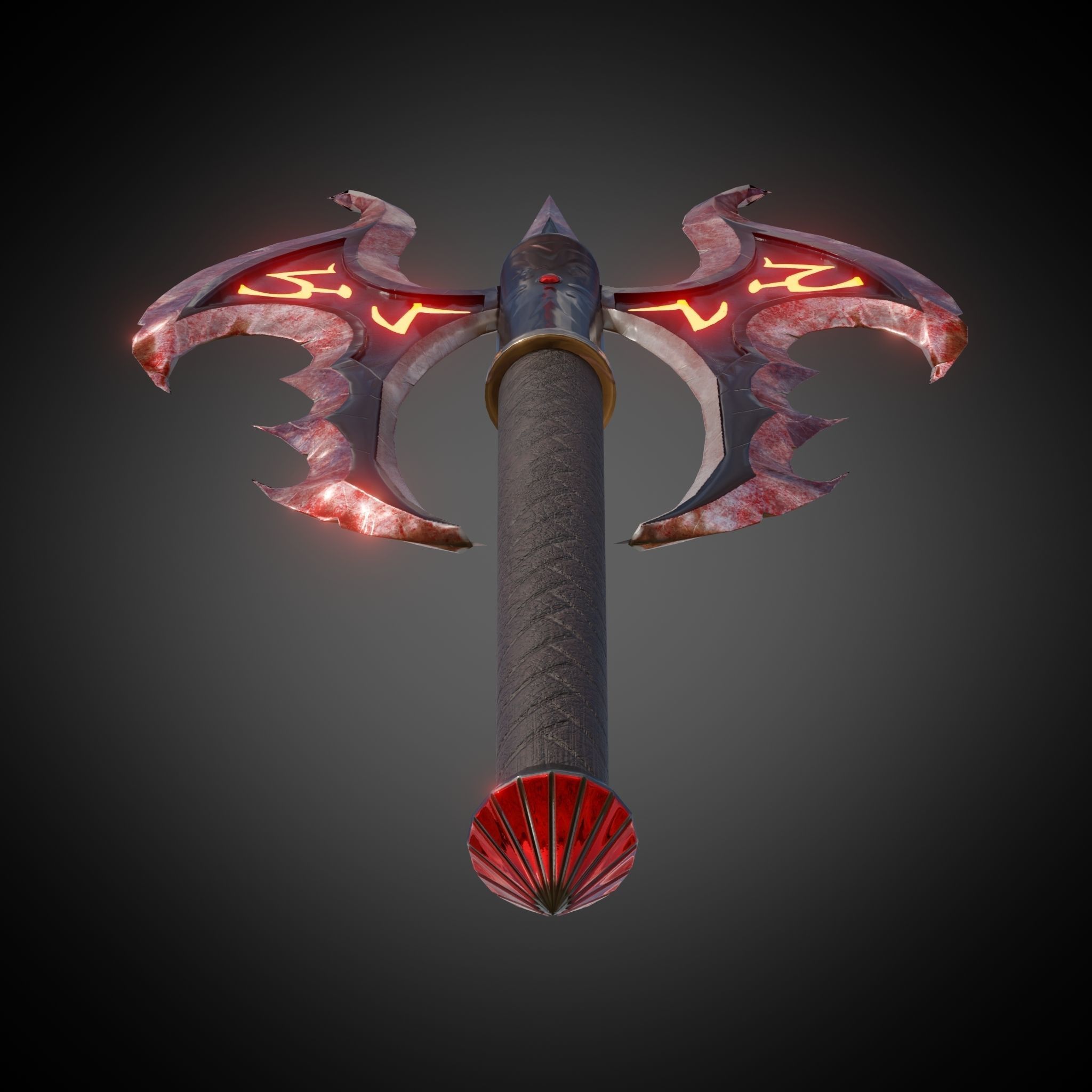 Axe Of Warrior Low-poly 3D model_20