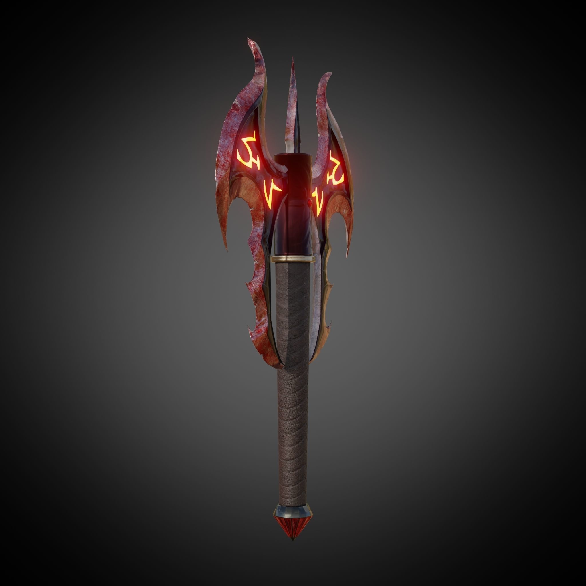 Axe Of Warrior Low-poly 3D model_17