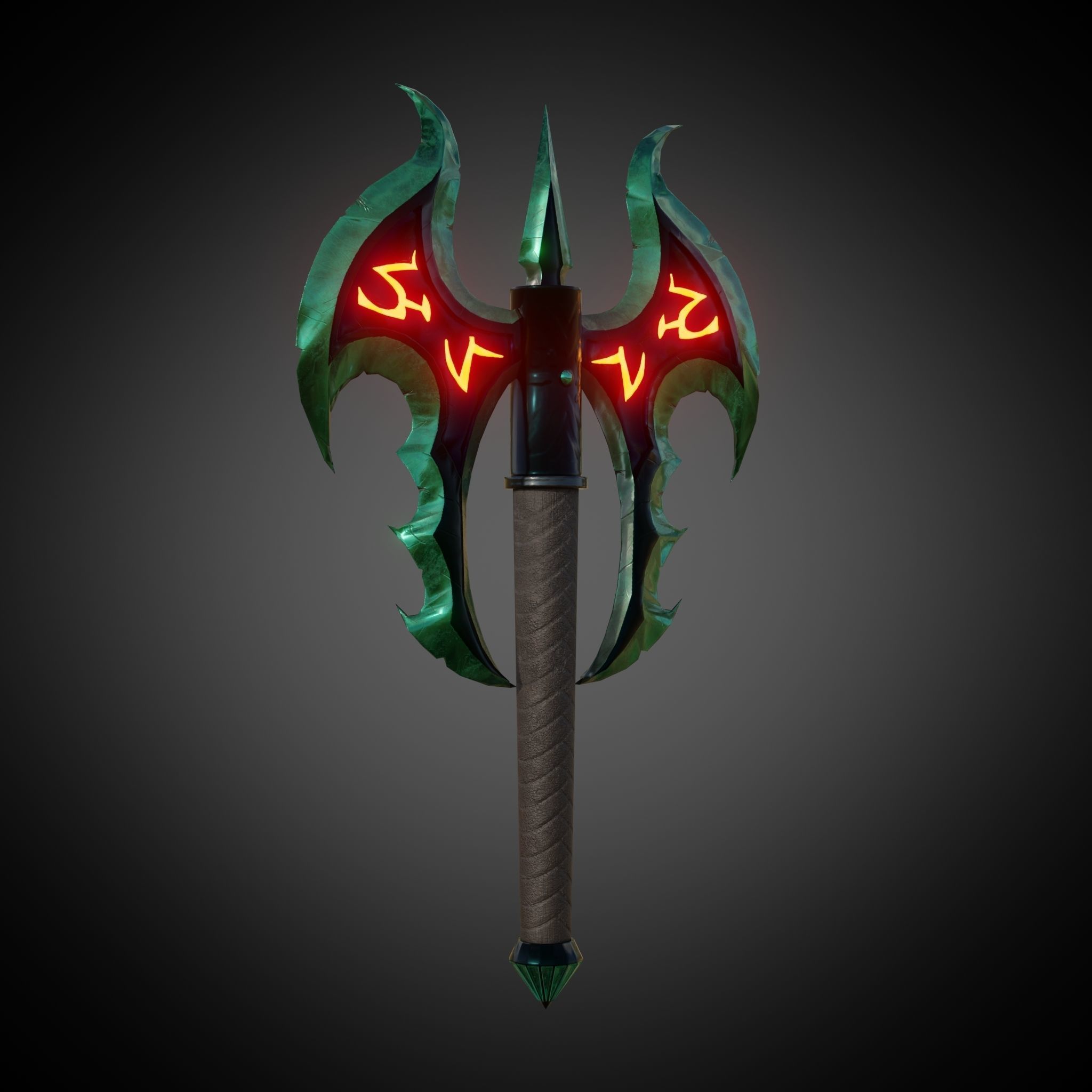 Axe Of Warrior Low-poly 3D model_1