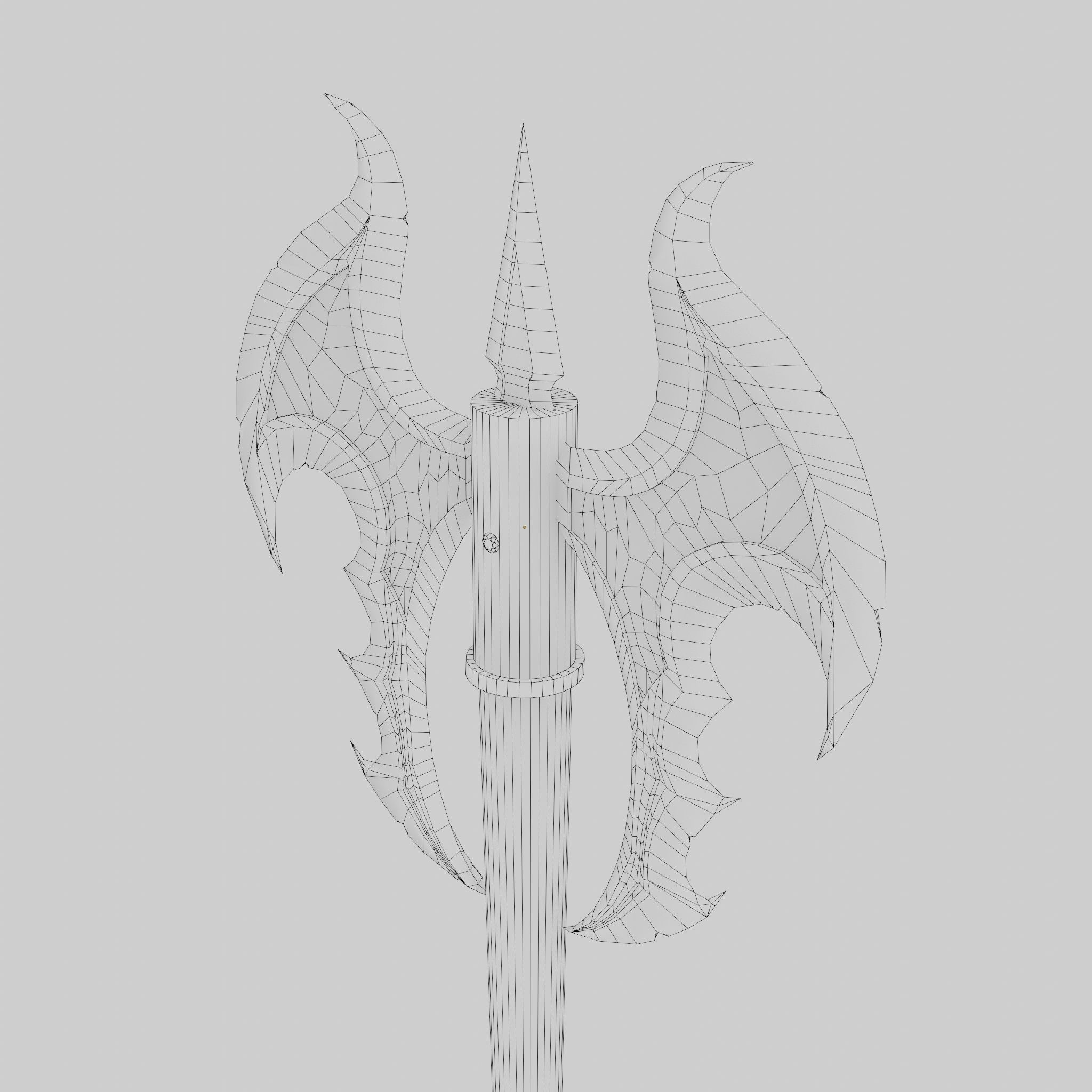 Axe Of Warrior Low-poly 3D model_33