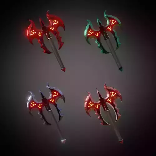 Axe Of Warrior Low-poly 3D model