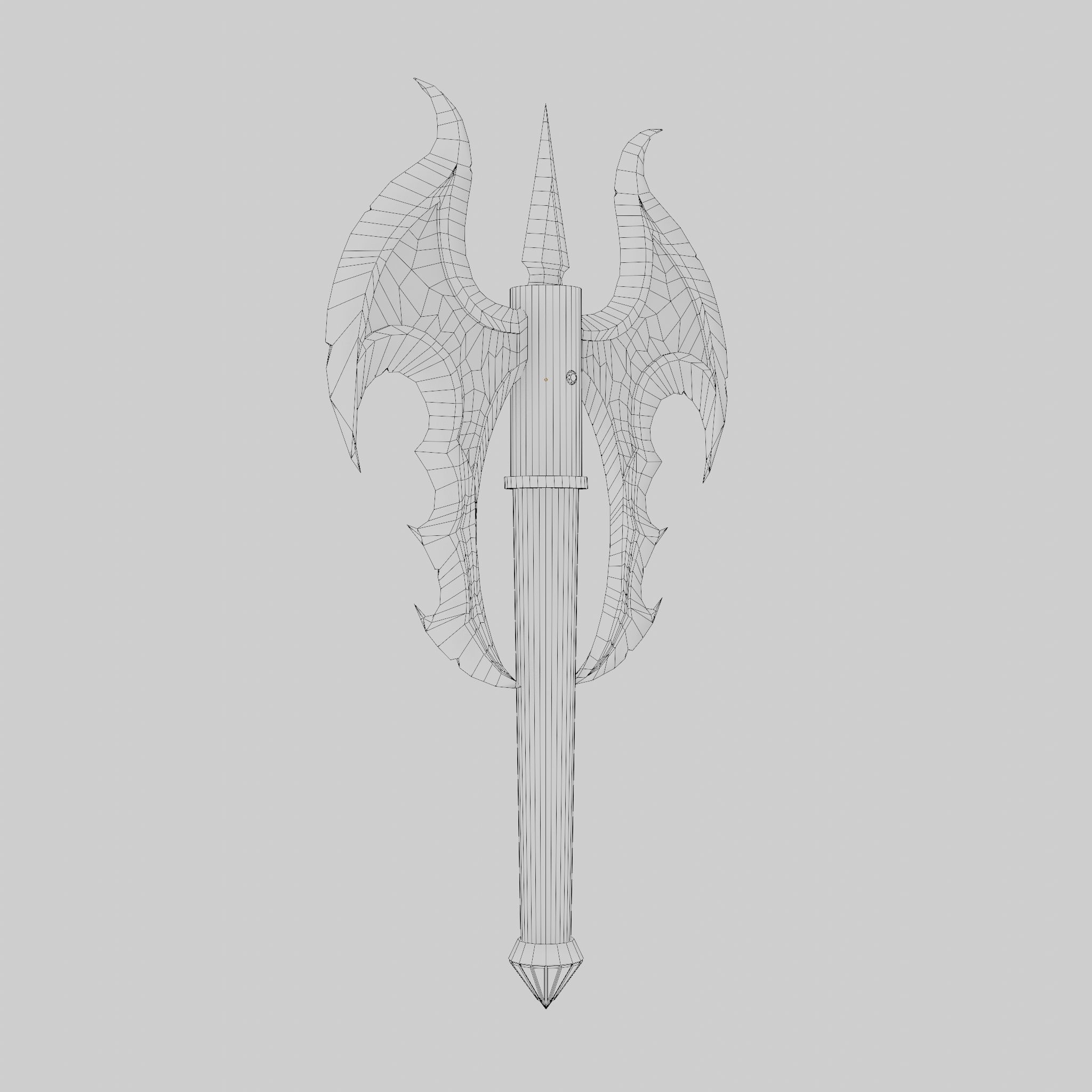 Axe Of Warrior Low-poly 3D model_30