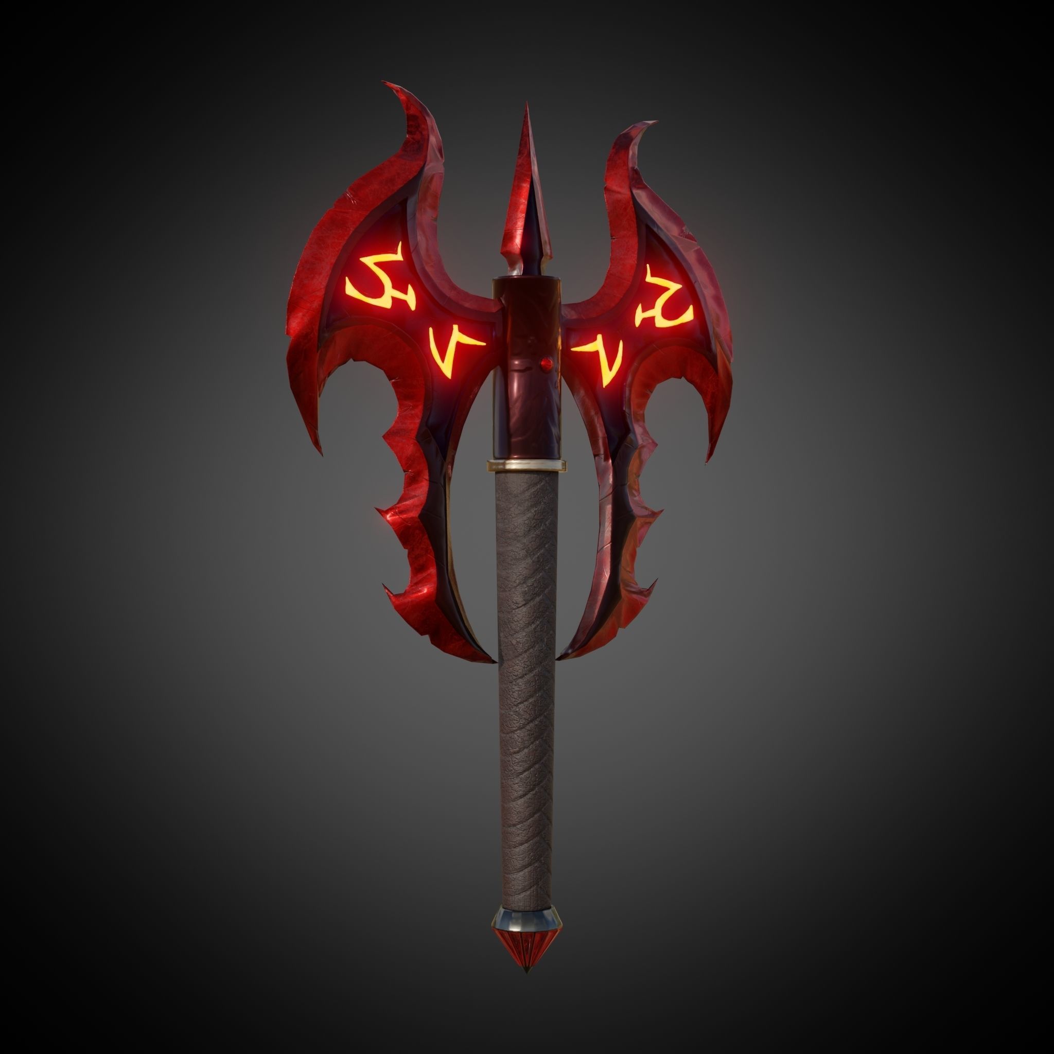 Axe Of Warrior Low-poly 3D model_27