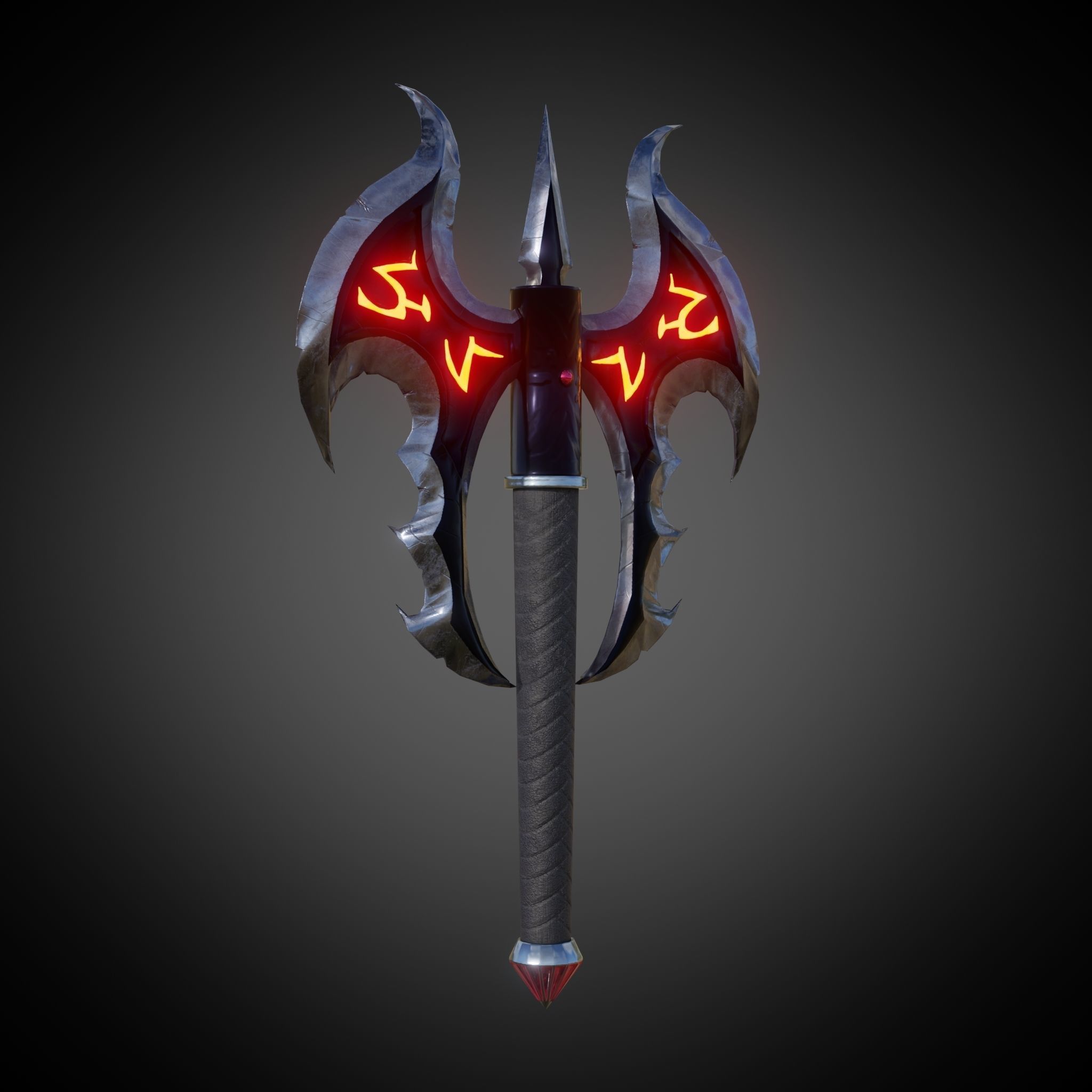 Axe Of Warrior Low-poly 3D model_8