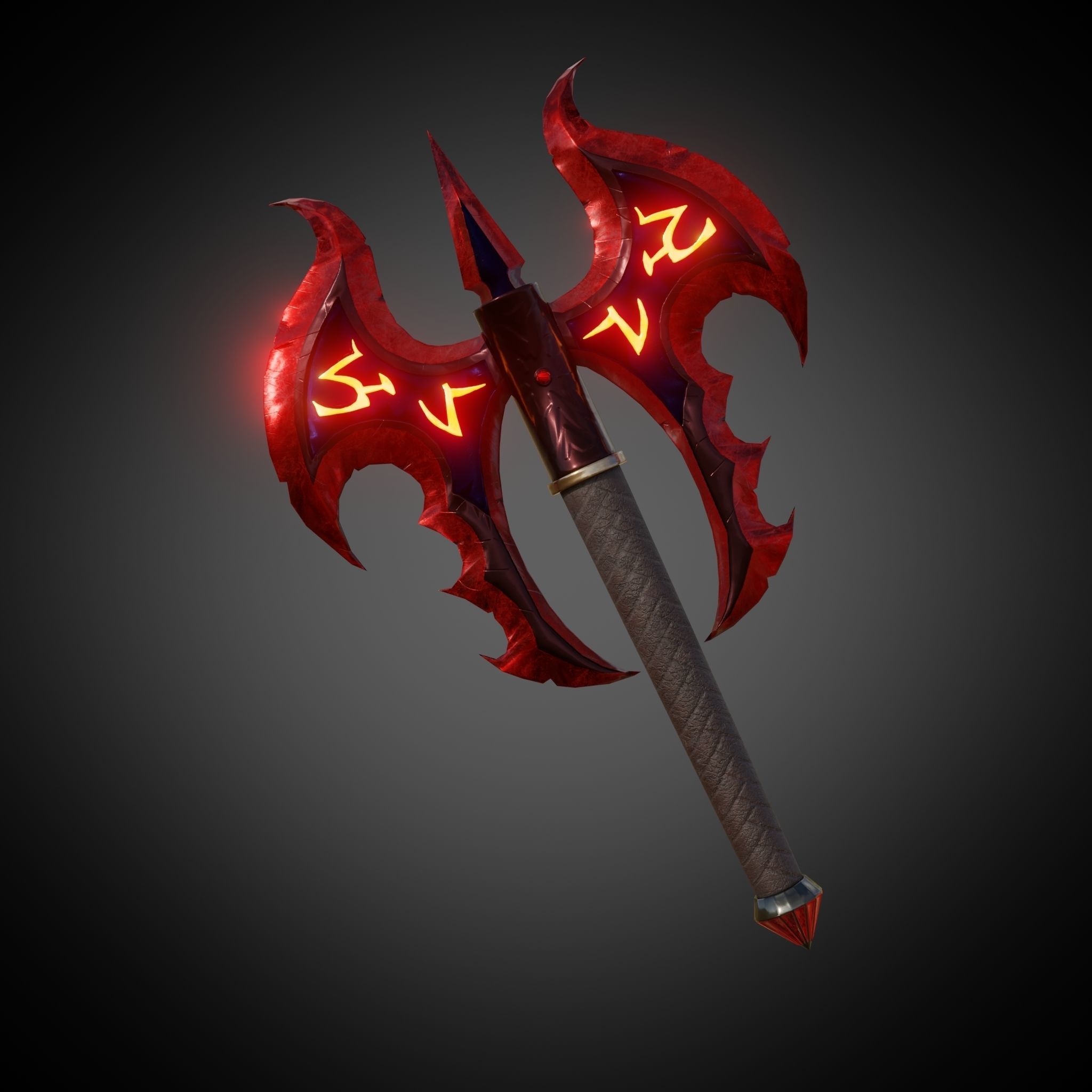 Axe Of Warrior Low-poly 3D model_26