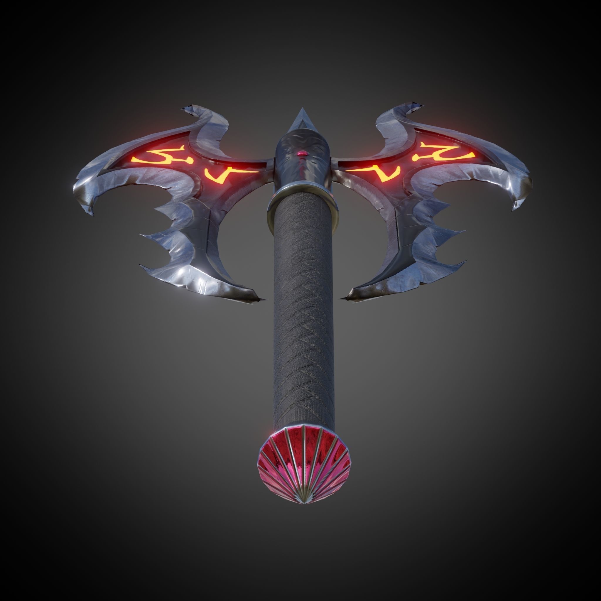 Axe Of Warrior Low-poly 3D model_13