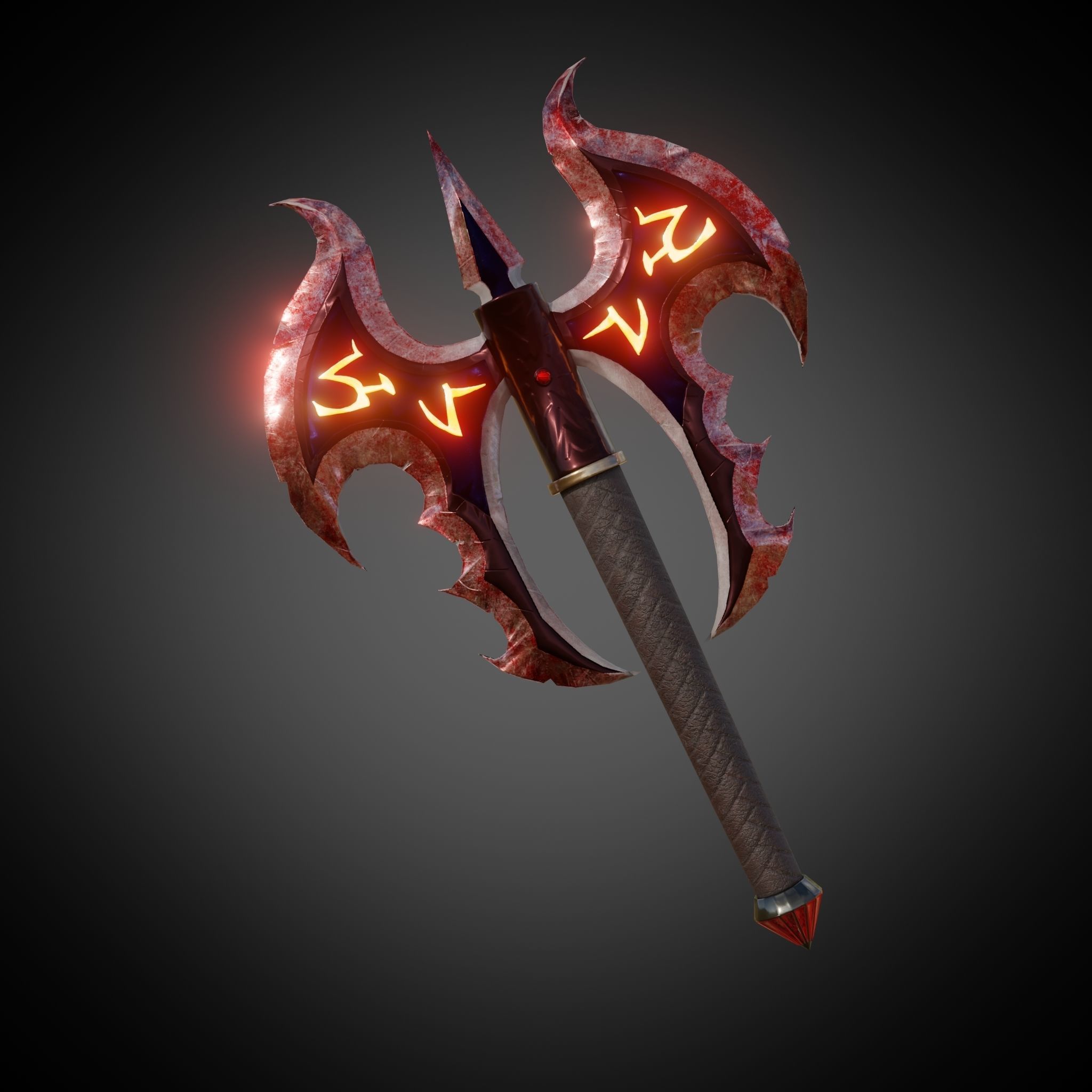 Axe Of Warrior Low-poly 3D model_18