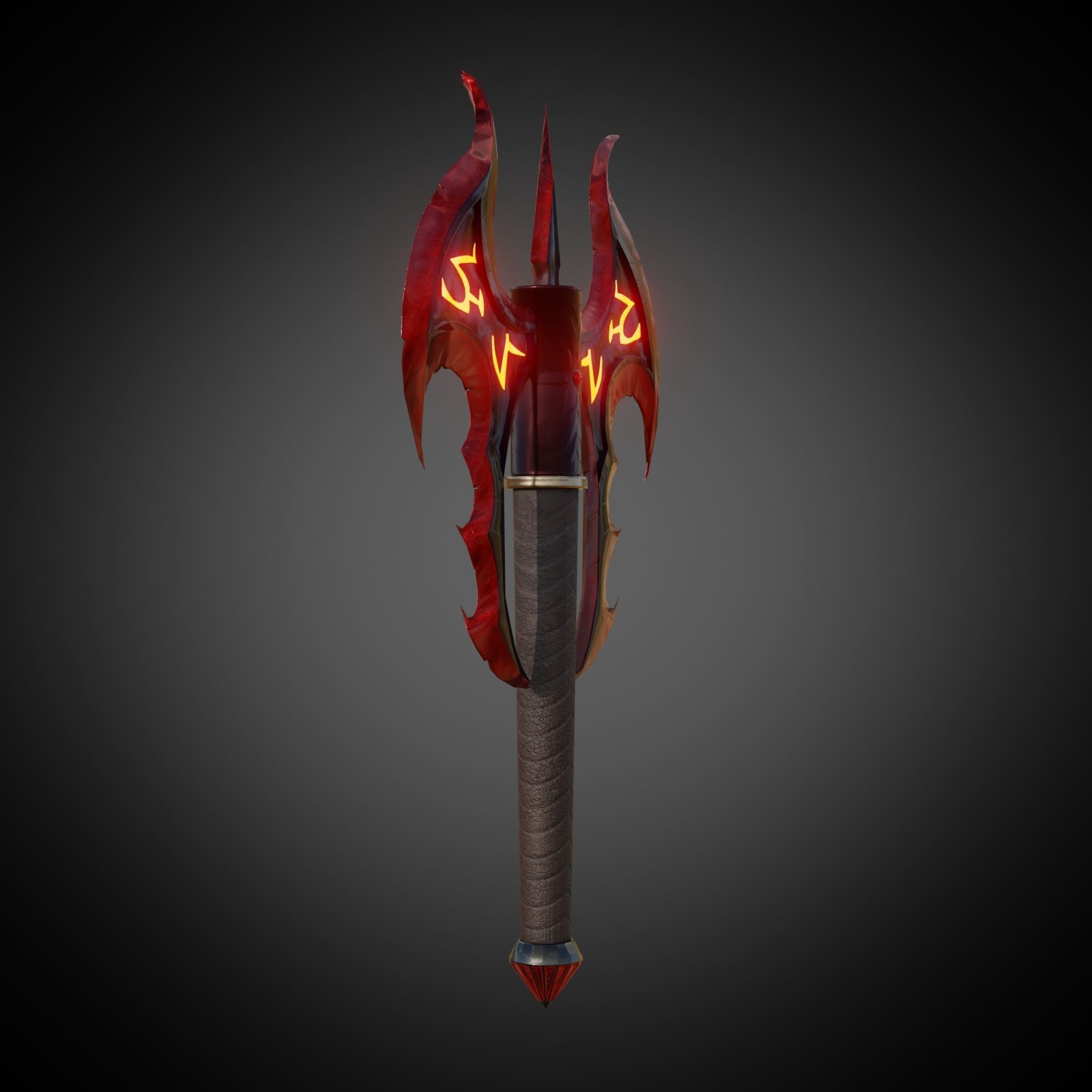 Axe Of Warrior Low-poly 3D model_25