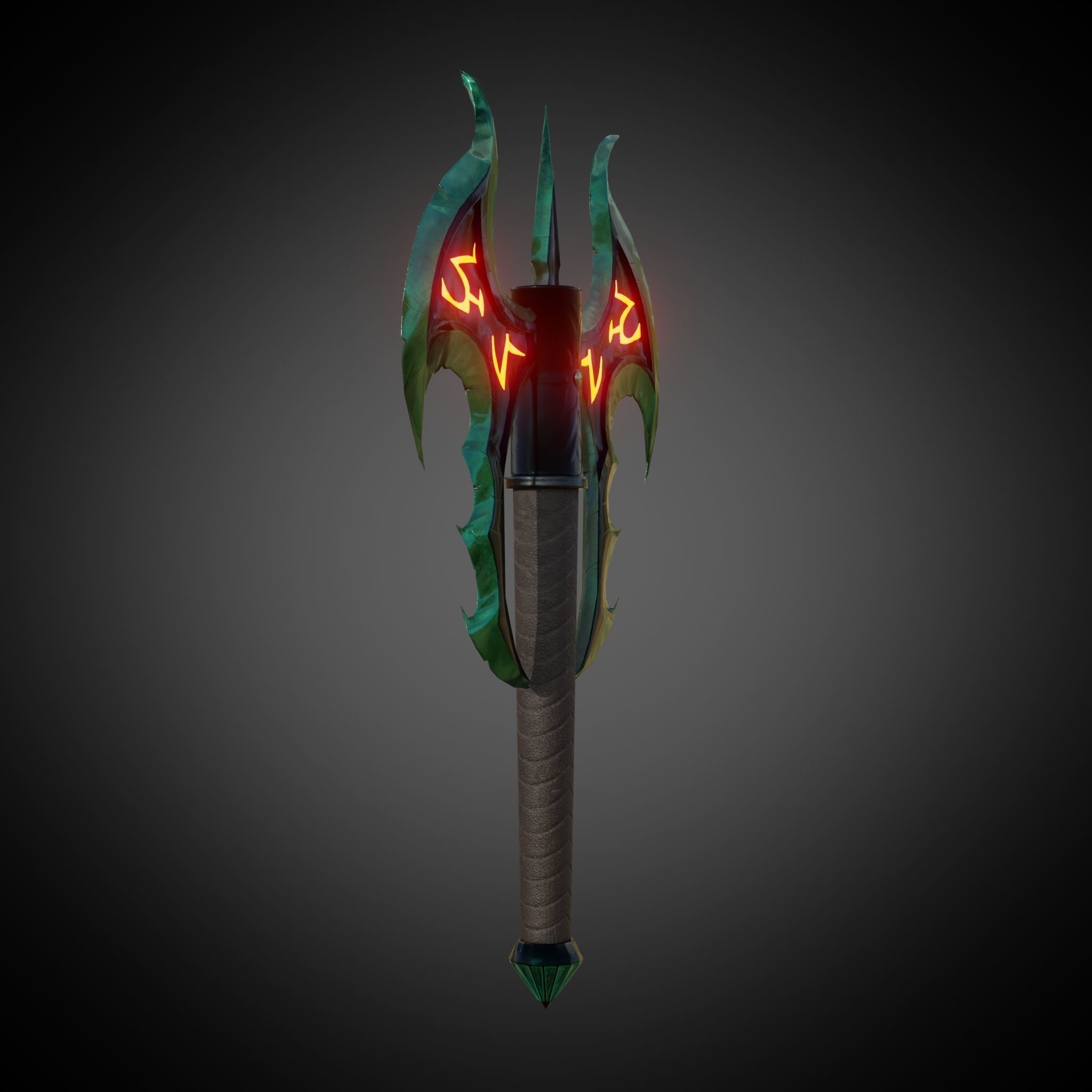 Axe Of Warrior Low-poly 3D model_2