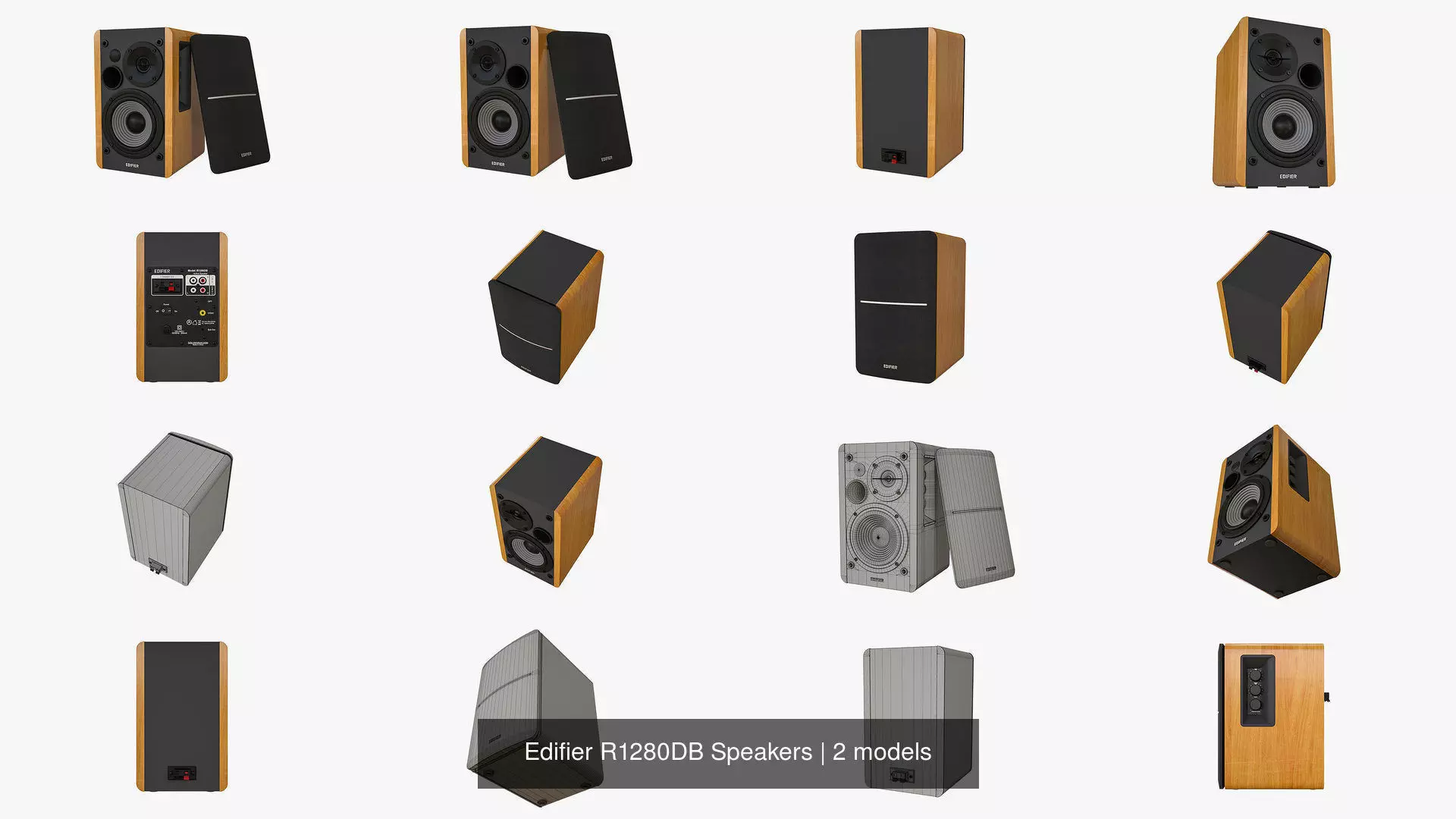 Edifier R1280DB Speakers 3D Model Collection_1