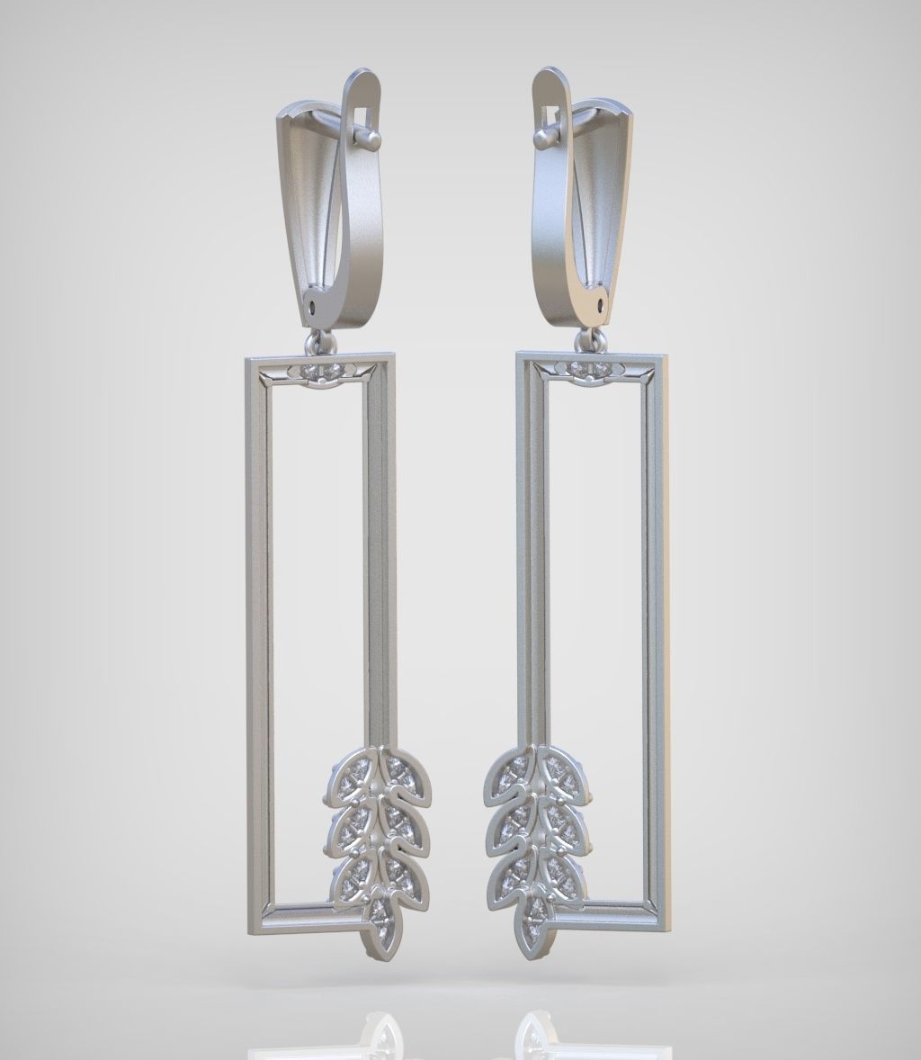 Earring model 0370 3D printable model10 3D print model_9