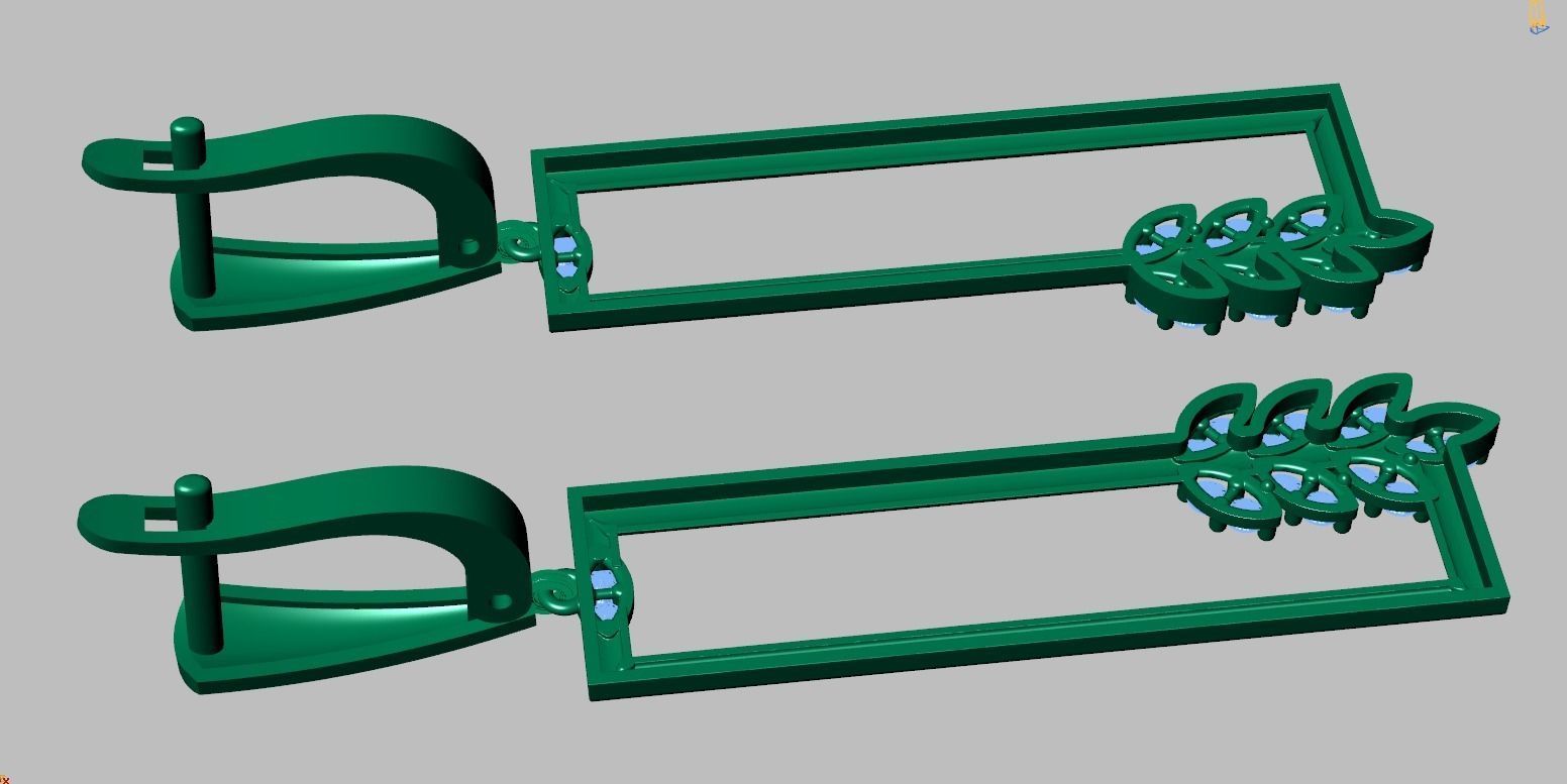 Earring model 0370 3D printable model10 3D print model_15