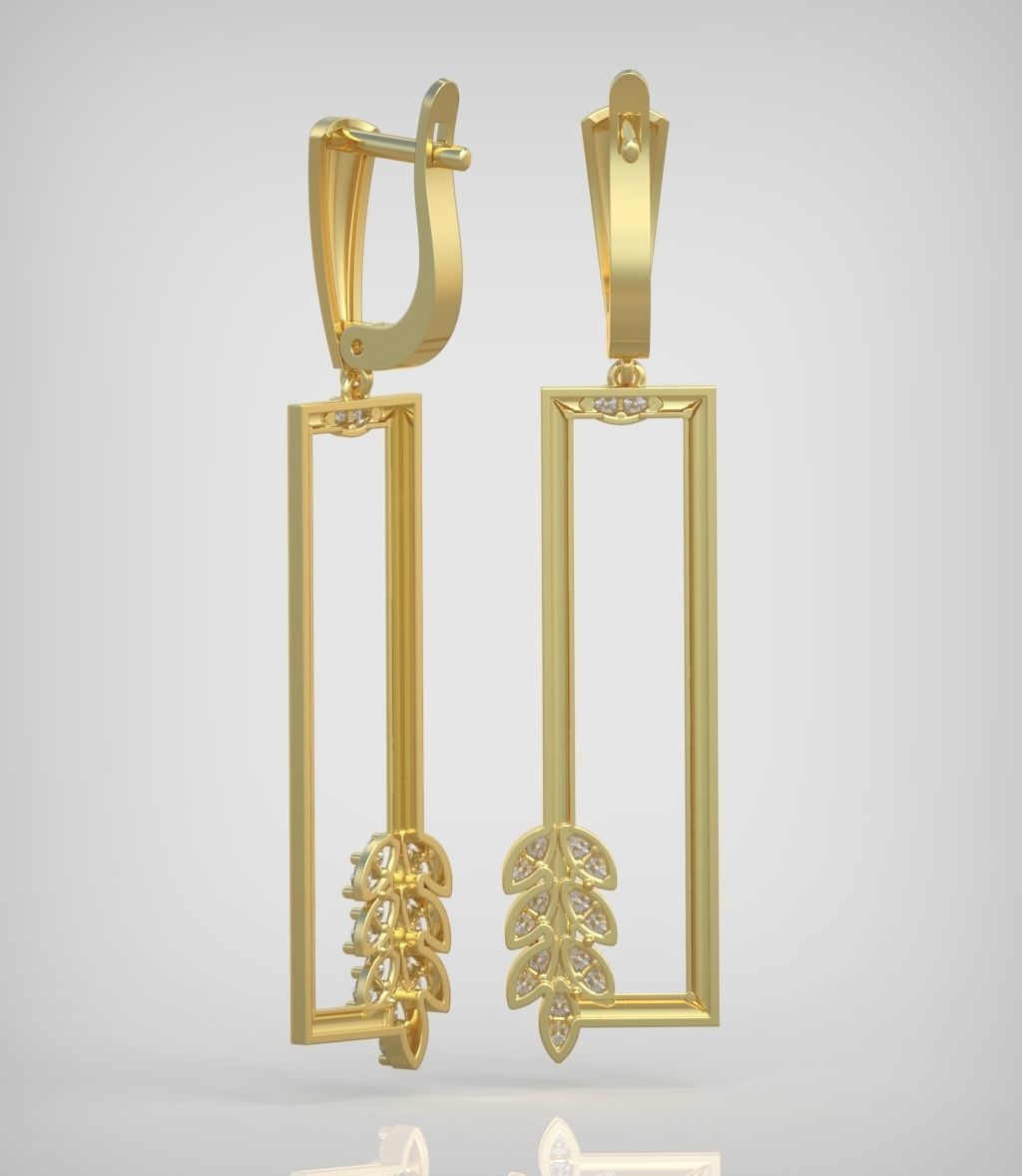 Earring model 0370 3D printable model10 3D print model_7