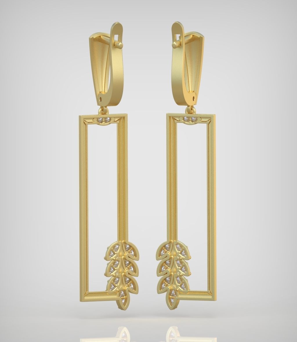 Earring model 0370 3D printable model10 3D print model_8
