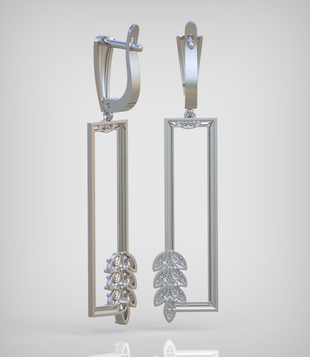 Earring model 0370 3D printable model10 3D print model_6