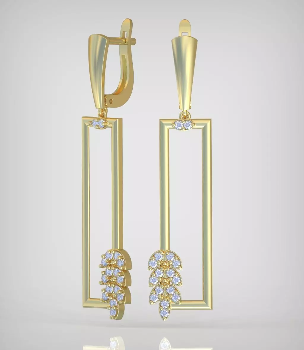 Earring model 0370 3D printable model10 3D print model_0