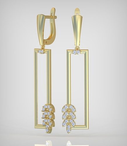 Earring model 0370 3D printable model10 3D print model