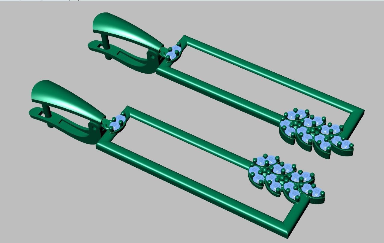 Earring model 0370 3D printable model10 3D print model_14