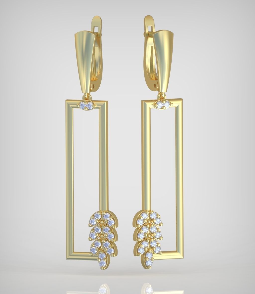 Earring model 0370 3D printable model10 3D print model_3