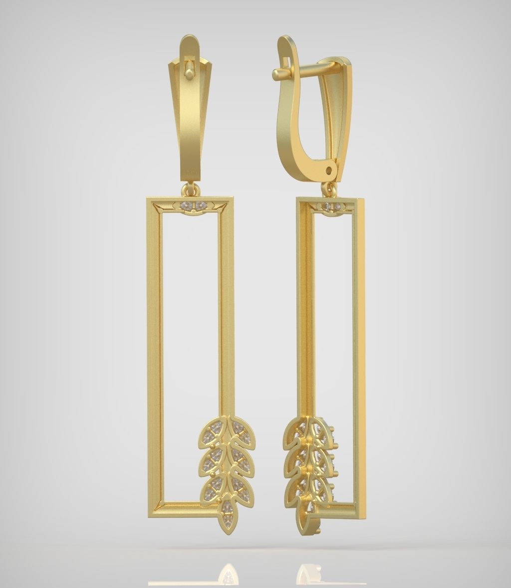 Earring model 0370 3D printable model10 3D print model_11