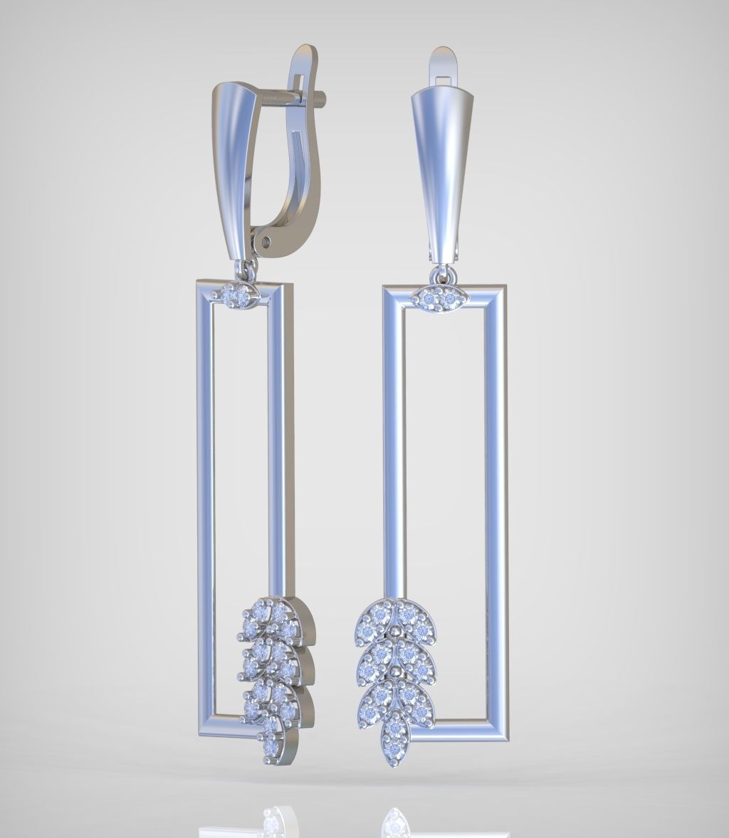 Earring model 0370 3D printable model10 3D print model_1