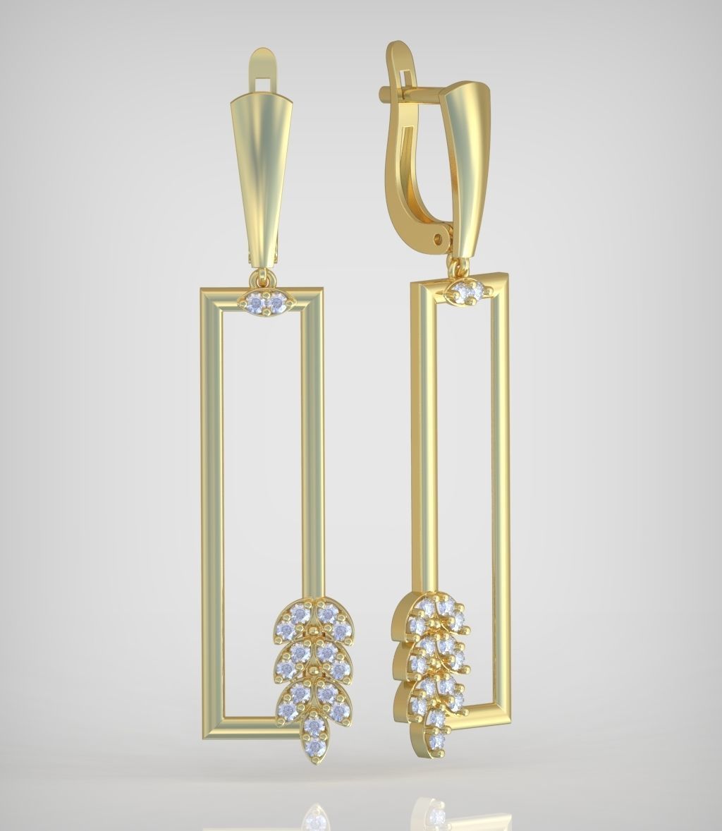 Earring model 0370 3D printable model10 3D print model_4