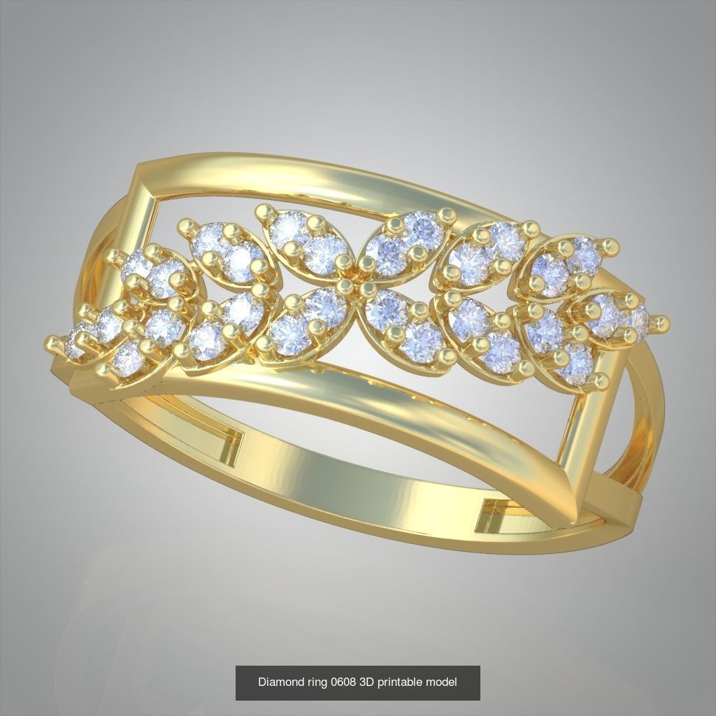 Ring and Earring Set 3D printable model 0121 3D Model Collection_5