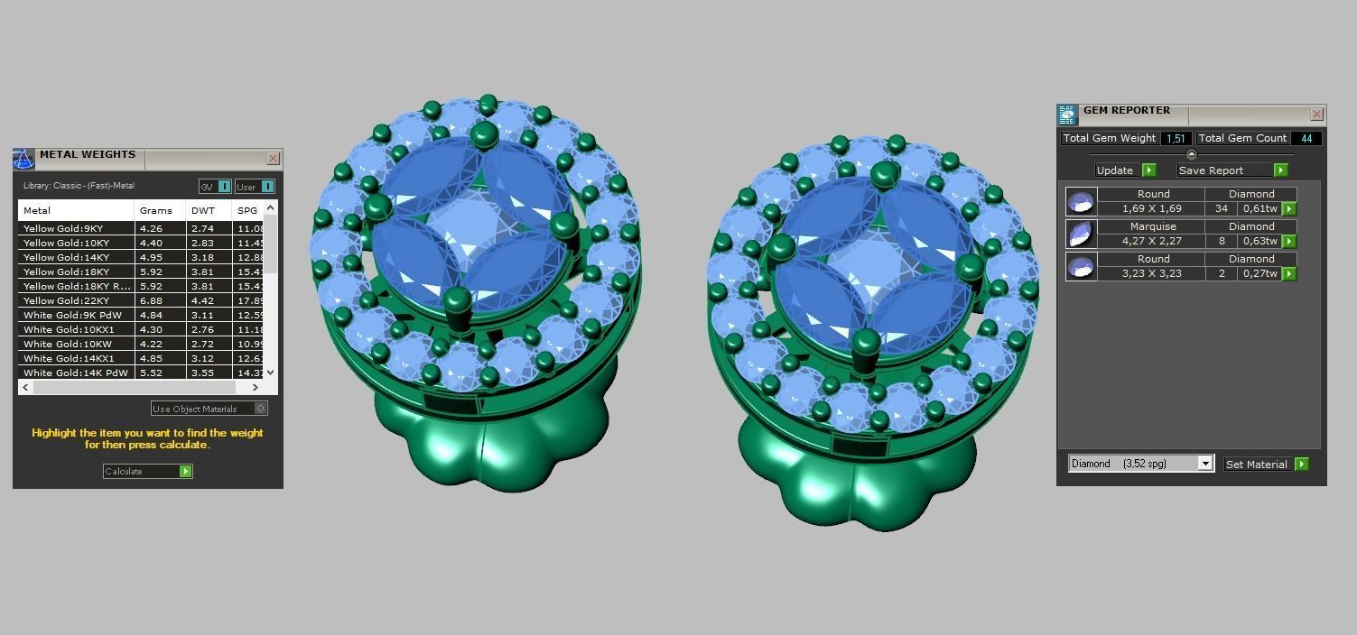 Earring model 0371 3D printable model15 3D print model_17