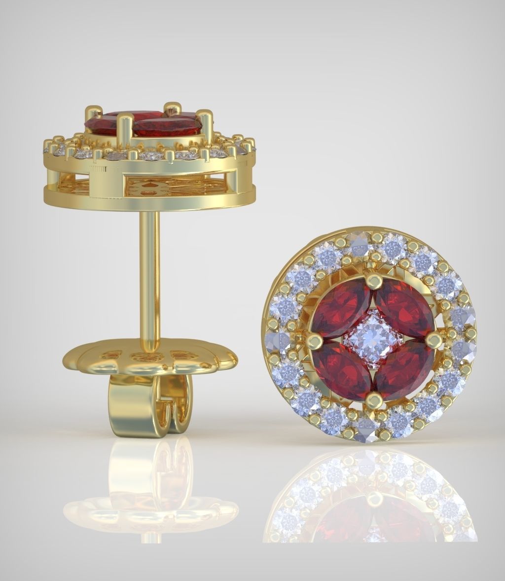 Earring model 0371 3D printable model15 3D print model_4