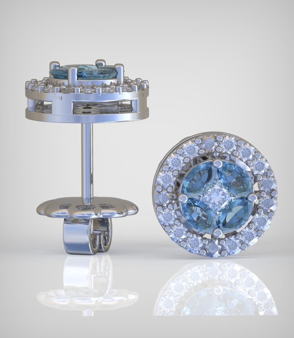 Earring model 0371 3D printable model15 3D print model_5