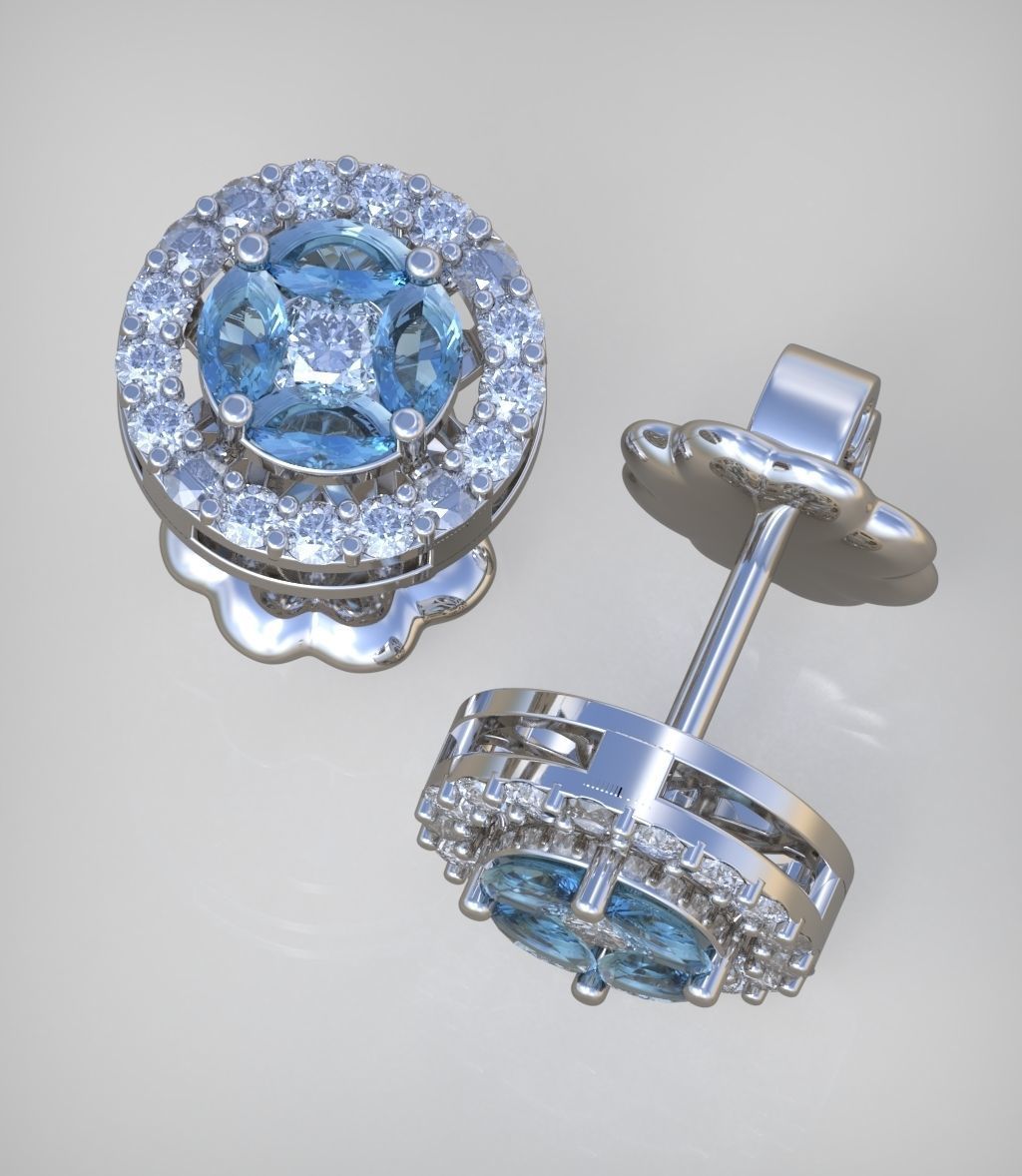 Earring model 0371 3D printable model15 3D print model_1